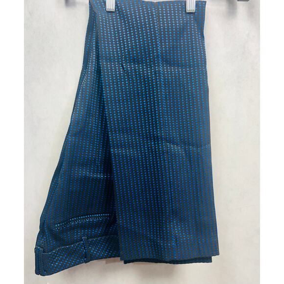 NY & Company Womens 7th Ave Design Studio Blue Black Slim Fit Dress Pants Sz 10 - Picture 4 of 9